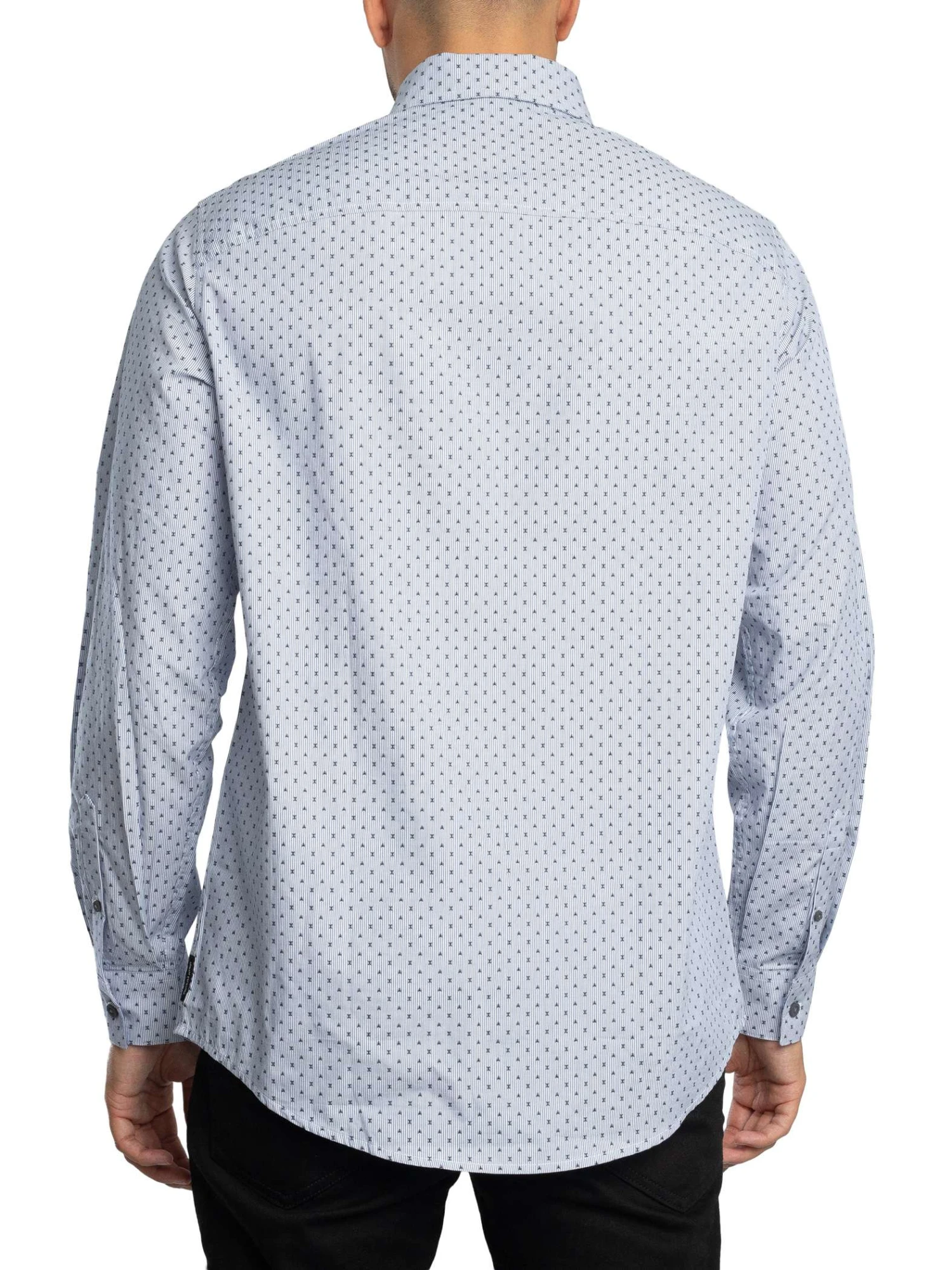 Armani Exchange Regular Logo Pattern Shirt - White Stripe Armani Exchange Regular Logo Pattern Shirt - White Stripe -Standout Store 56530c