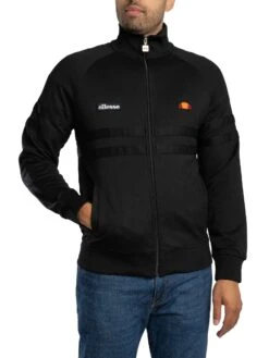 Ellesse Rimini Track Jacket - Black Mono