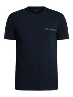 Emporio Armani 2 Pack Stretch Cotton Lounge T-Shirts - Blue/Blue -Standout Store 56554f