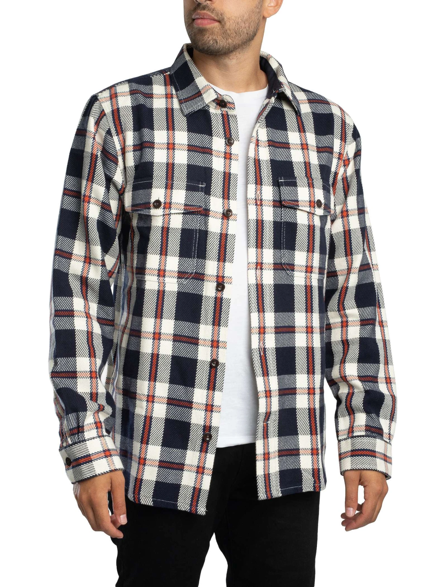 GANT Heavy Twill Check Overshirt - Evening Blue GANT Heavy Twill Check Overshirt - Evening Blue -Standout Store 56557a