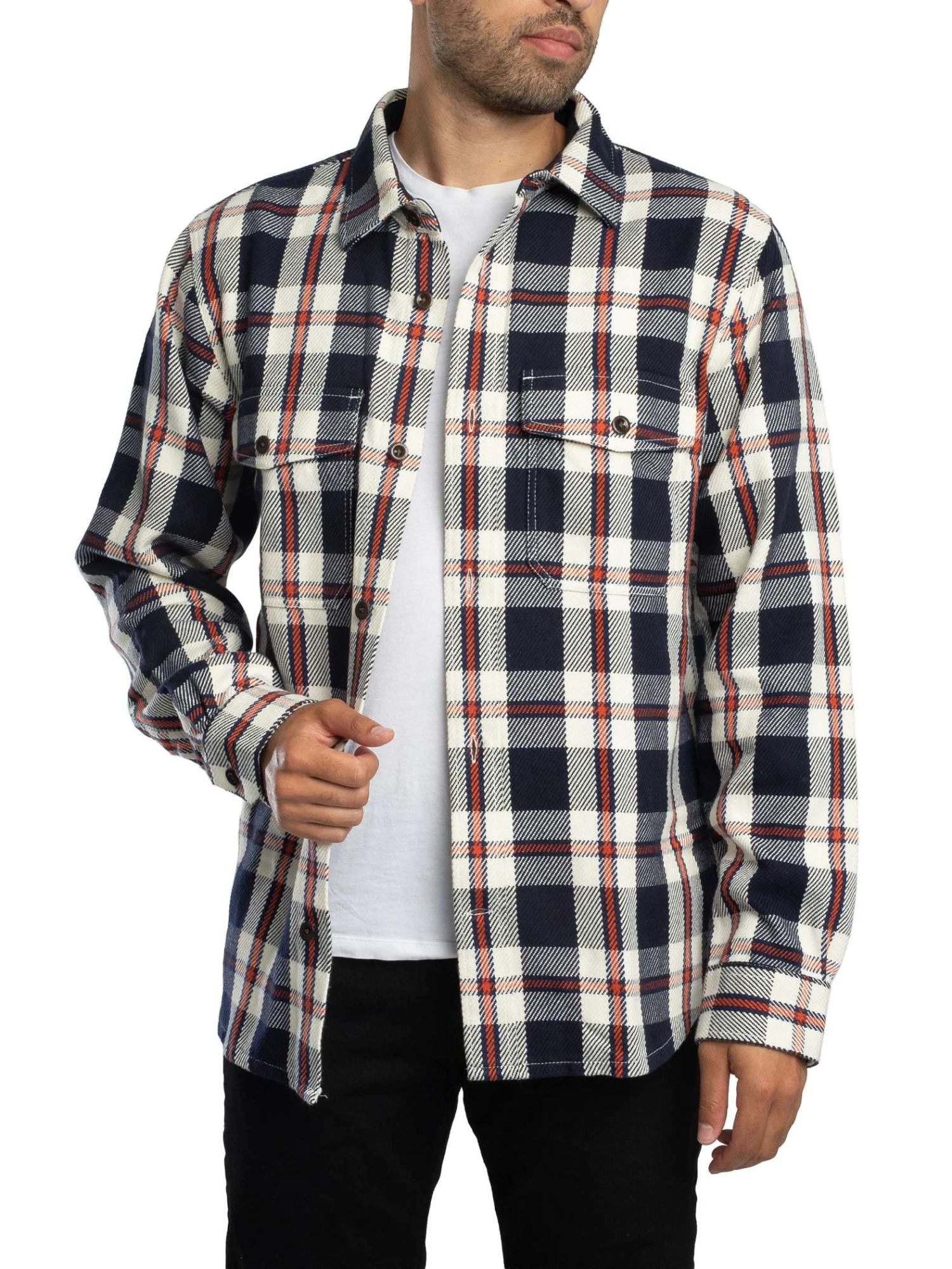 GANT Heavy Twill Check Overshirt - Evening Blue GANT Heavy Twill Check Overshirt - Evening Blue -Standout Store 56557b