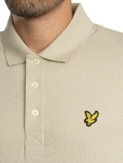 Lyle & Scott Logo Plain Polo Shirt - Grey Taupe -Standout Store 56563d