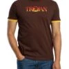 Trojan Logo Ringer T-Shirt - Chocolate -Standout Store 56590a