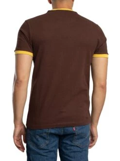 Trojan Logo Ringer T-Shirt - Chocolate -Standout Store 56590c