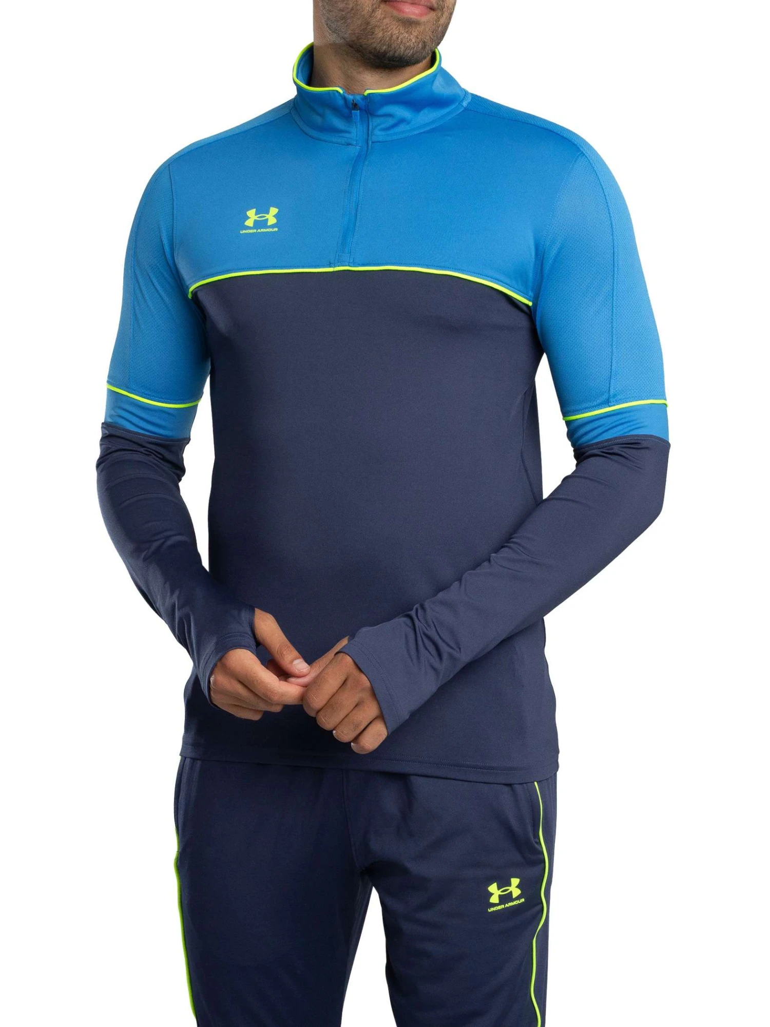 Under Armour Challenger Training 1/4 Zip Jacket - Blue/Green Under Armour Challenger Training 1/4 Zip Jacket - Blue/Green -Standout Store 56597b