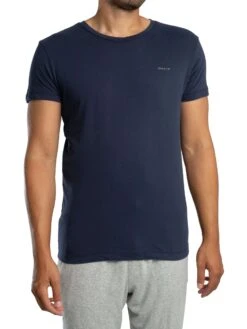 GANT 2 Pack Lounge Crew T-Shirt - Navy/White -Standout Store 56716h