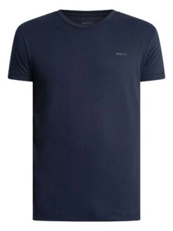 GANT 2 Pack Lounge Crew T-Shirt - Navy/White -Standout Store 56716l