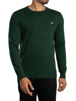 GANT Classic Cotton Knit - Tartan Green