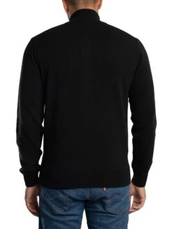 GANT Superfine Lambswool Zip Cardigan - Black 4 GANT Superfine Lambswool Zip Cardigan - Black -Standout Store 56724c