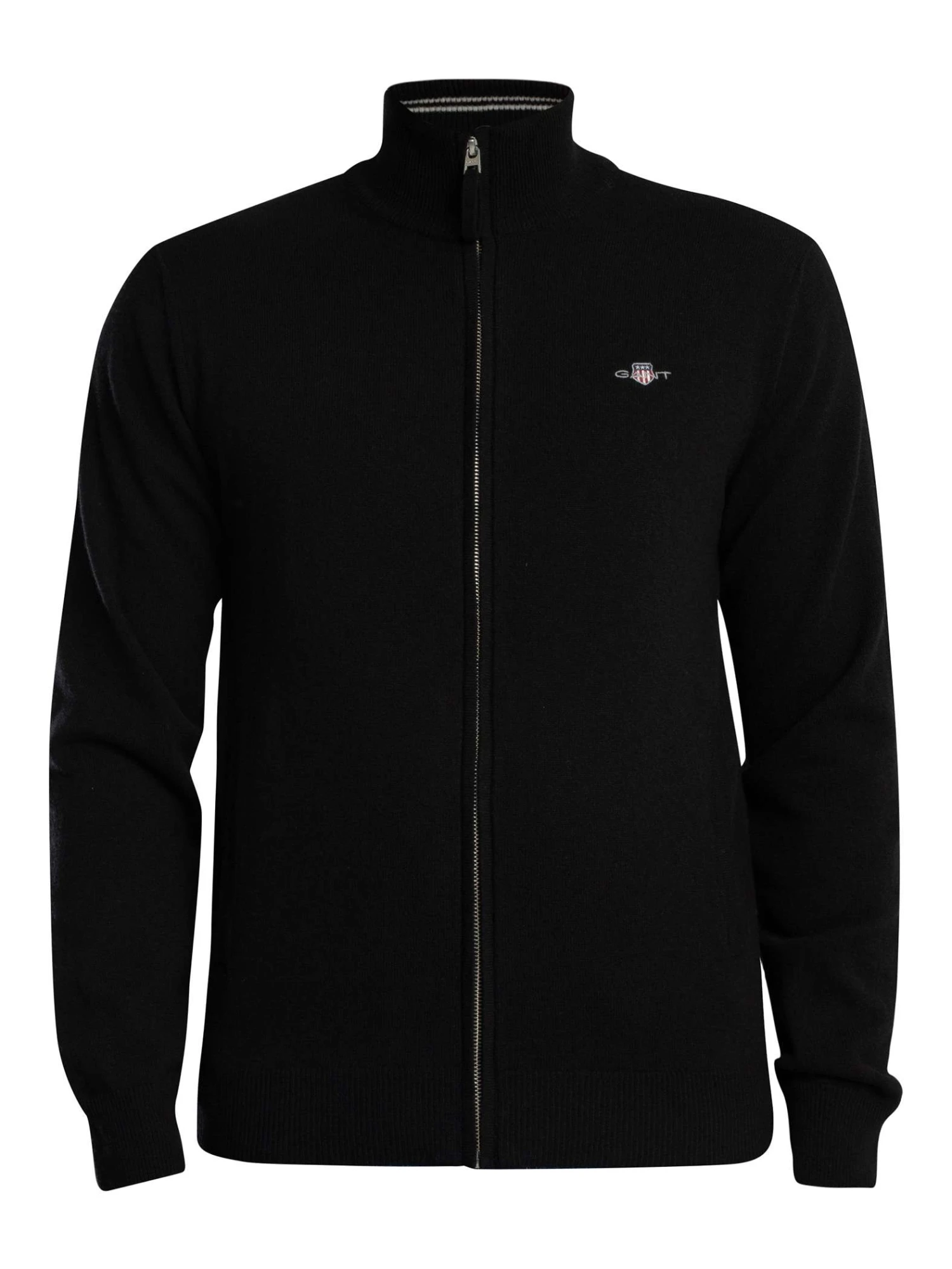 GANT Superfine Lambswool Zip Cardigan - Black GANT Superfine Lambswool Zip Cardigan - Black -Standout Store 56724e
