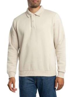 Jack & Jones Bradley Polo Sweatshirt - Moonbeam