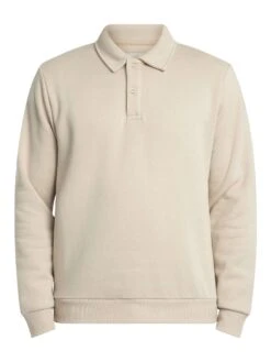 Jack & Jones Bradley Polo Sweatshirt - Moonbeam -Standout Store 56726f