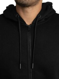 Jack & Jones Bradley Zip Hoodie - Black -Standout Store 56732e