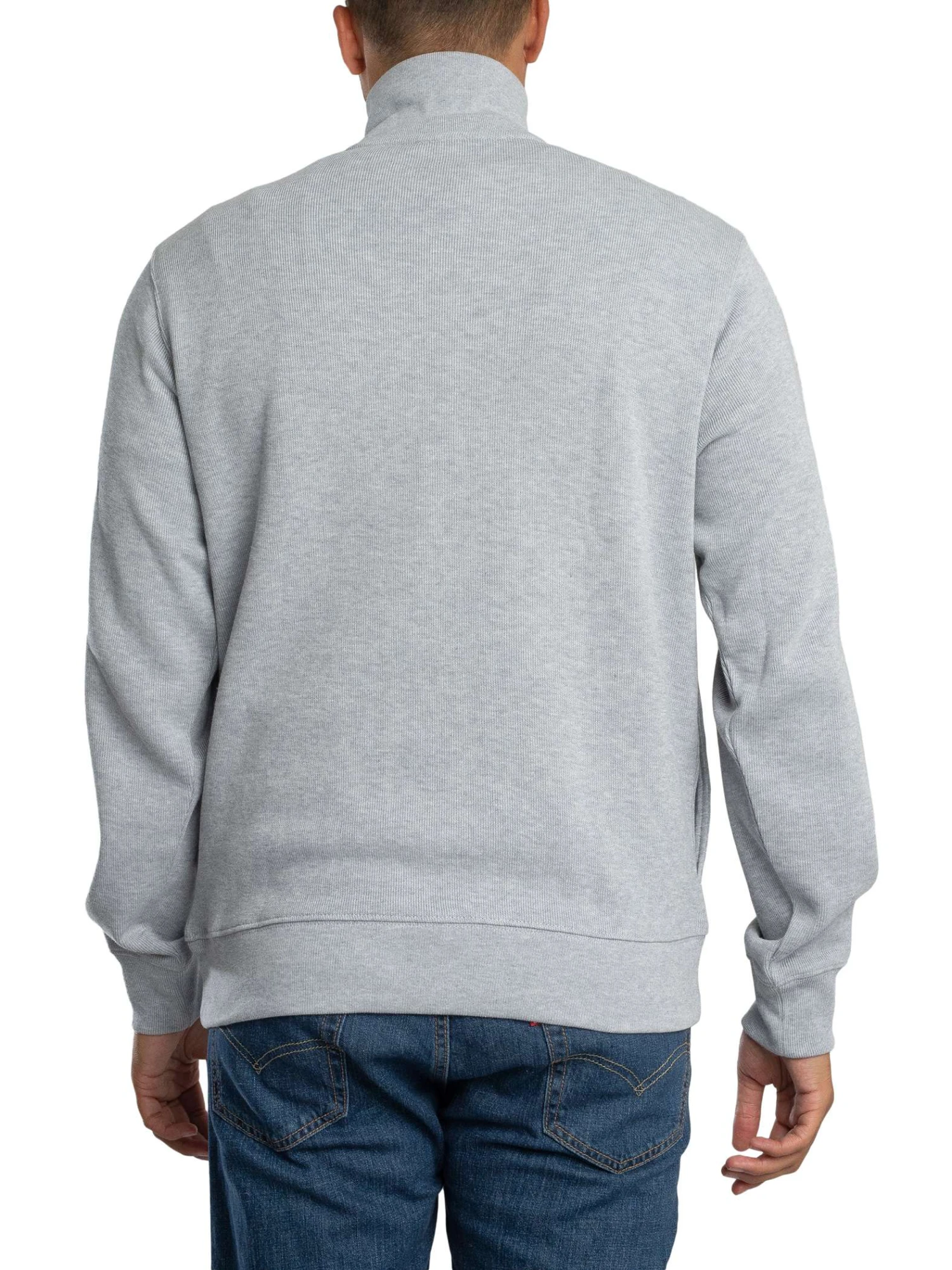 Lacoste Zip Collar Sweatshirt - Light Grey Lacoste Zip Collar Sweatshirt - Light Grey -Standout Store 56734c