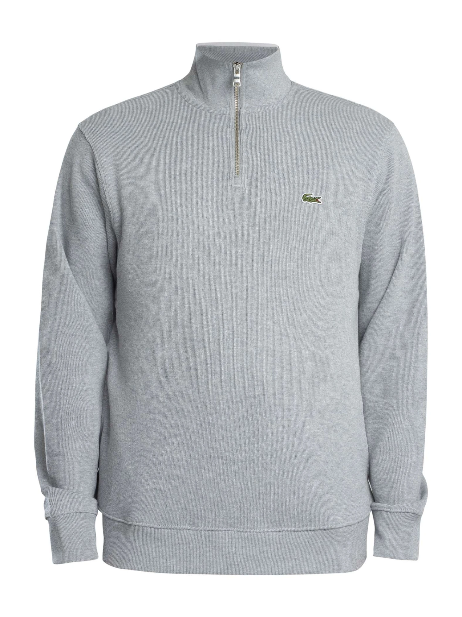 Lacoste Zip Collar Sweatshirt - Light Grey Lacoste Zip Collar Sweatshirt - Light Grey -Standout Store 56734f
