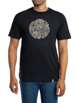 Pretty Green House Paisley Logo T-Shirt - Black
