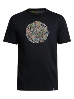 Pretty Green House Paisley Logo T-Shirt - Black -Standout Store 56750f