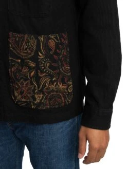 Pretty Green Parthian Pocket Overshirt - Black -Standout Store 56753e