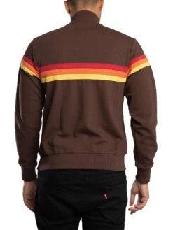 Trojan Retro Stripe Track Jacket - Chocolate 4 Trojan Retro Stripe Track Jacket - Chocolate -Standout Store 56765c