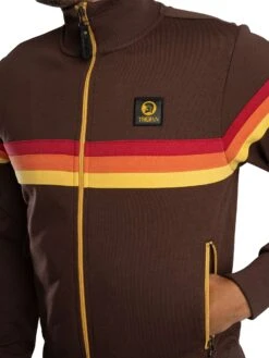 Trojan Retro Stripe Track Jacket - Chocolate 5 Trojan Retro Stripe Track Jacket - Chocolate -Standout Store 56765d