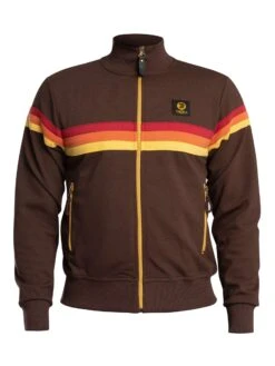 Trojan Retro Stripe Track Jacket - Chocolate 6 Trojan Retro Stripe Track Jacket - Chocolate -Standout Store 56765e