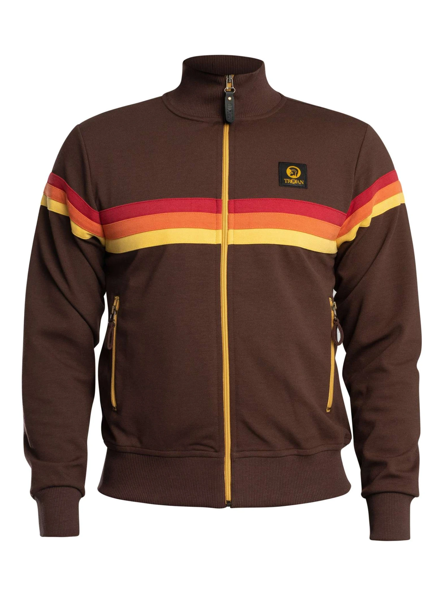 Trojan Retro Stripe Track Jacket - Chocolate Trojan Retro Stripe Track Jacket - Chocolate -Standout Store 56765e