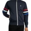Trojan Stripe Sleeve Track Jacket - Navy -Standout Store 56768a