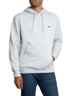 Vans Left Chest Logo Pullover Hoodie - Light Grey Heather