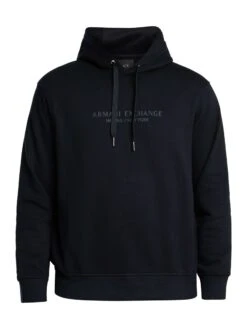 Armani Exchange Brand Graphic Pullover Hoodie - Deep Navy -Standout Store 56873e
