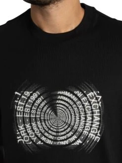Armani Exchange Brand Graphic T-Shirt - Black Spire -Standout Store 56874d