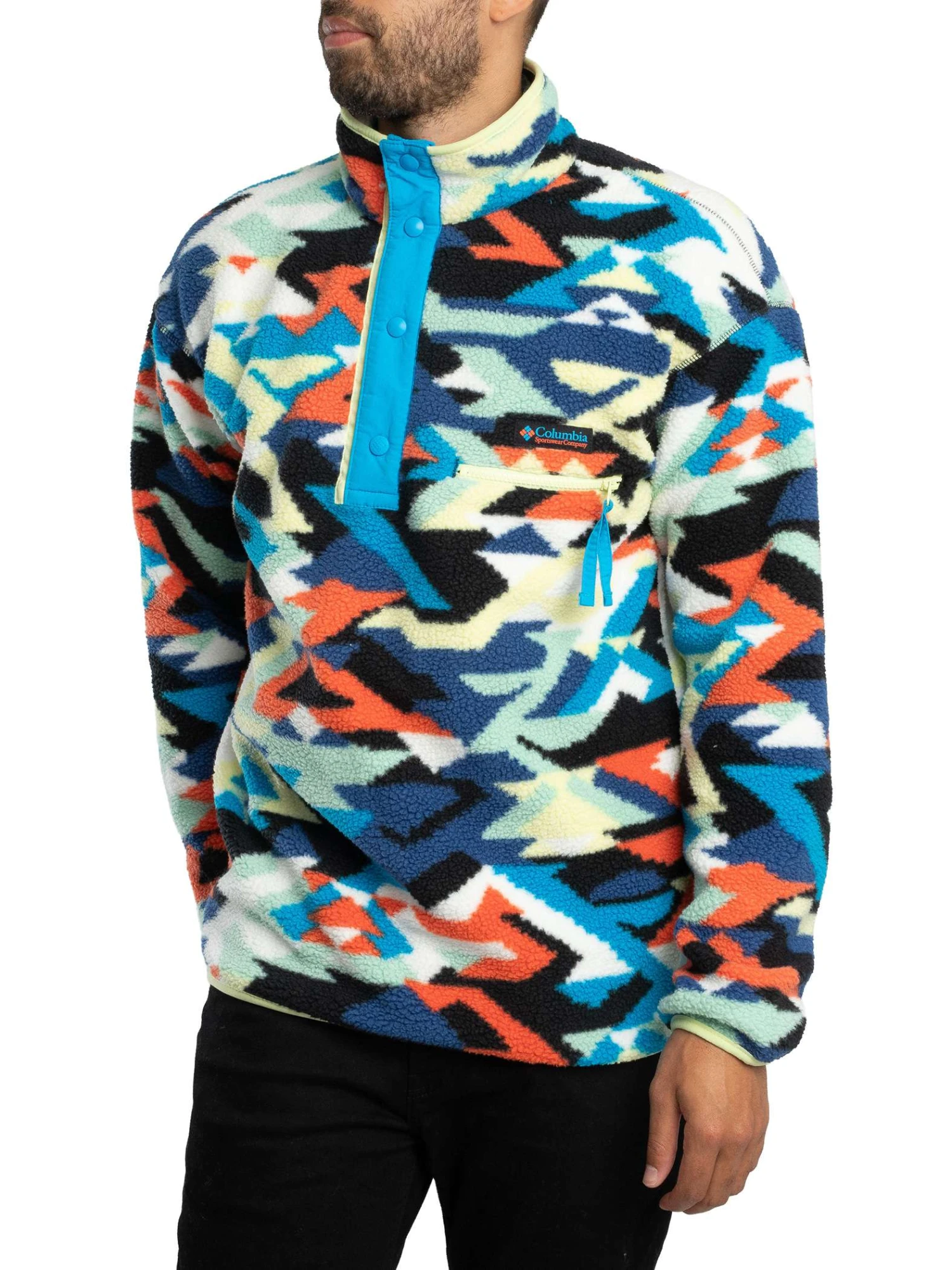 Columbia Helvetia II Printed Half Snap Fleece - Compass Blue Reflections Columbia Helvetia II Printed Half Snap Fleece - Compass Blue Reflections -Standout Store 56899b