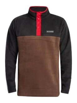 Columbia Steens Mountain Half Snap Fleece - Tobacco /Black/Mountain Red -Standout Store 56923e