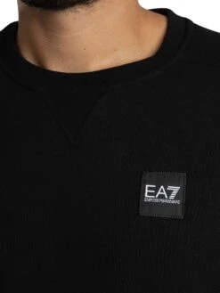 EA7 Box Logo Sweat Tracksuit - Black -Standout Store 56933f