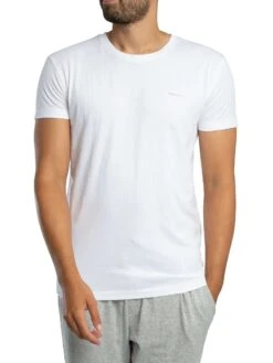 GANT 2 Pack Lounge Crew T-Shirts - Black/White -Standout Store 56952c
