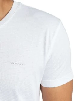 GANT 2 Pack Lounge Crew T-Shirts - Black/White -Standout Store 56952e