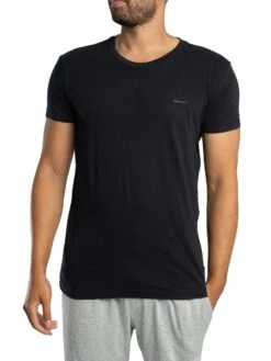 GANT 2 Pack Lounge Crew T-Shirts - Black/White -Standout Store 56952i