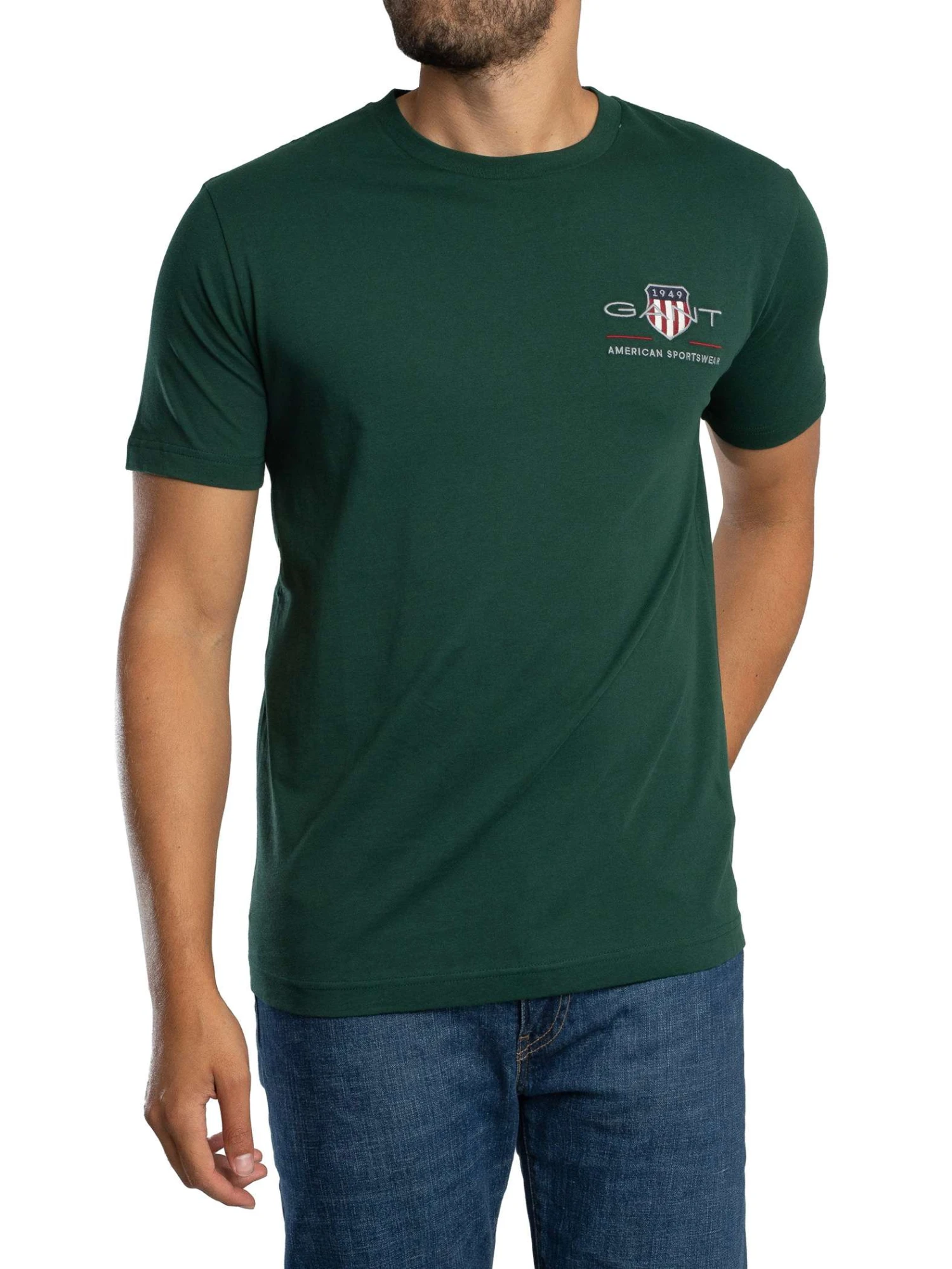 GANT Regular Archive Shield T-Shirt - Tartan Green GANT Regular Archive Shield T-Shirt - Tartan Green -Standout Store 56960b