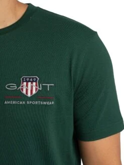 GANT Regular Archive Shield T-Shirt - Tartan Green 4 GANT Regular Archive Shield T-Shirt - Tartan Green -Standout Store 56960d