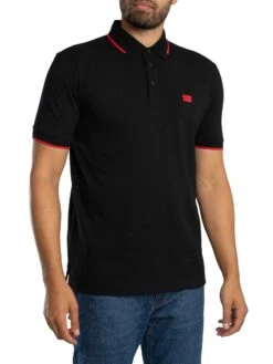 HUGO Deresino 232 Slim Polo Shirt - Black