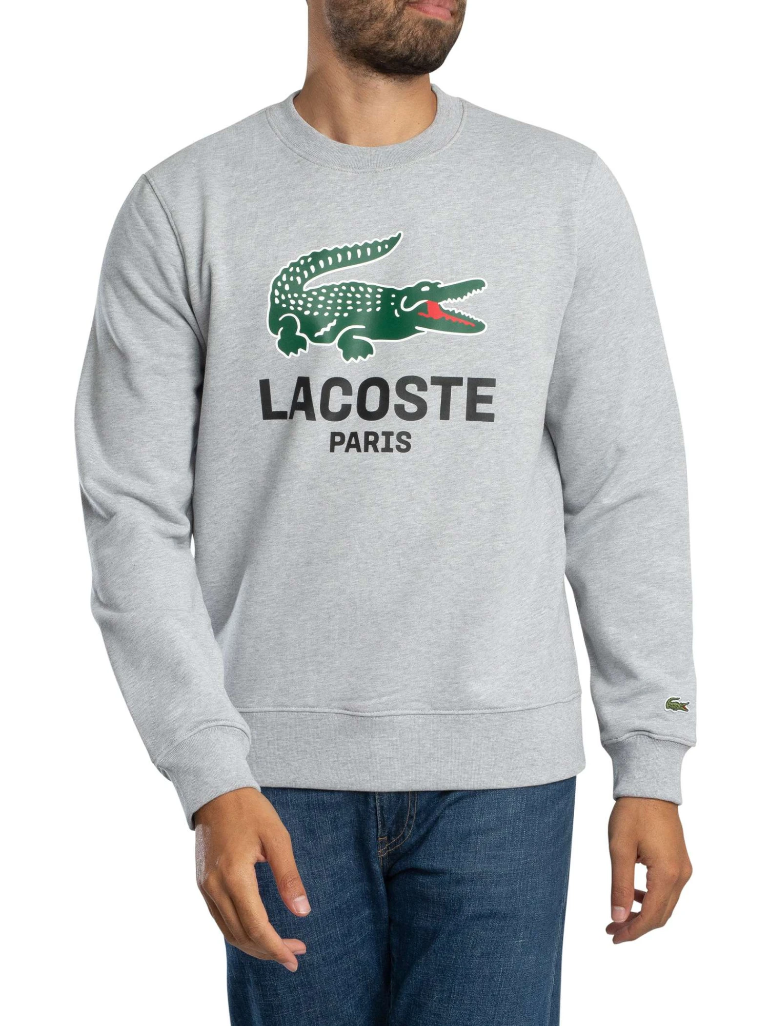 Lacoste Croc Graphic Sweatshirt - Light Grey Lacoste Croc Graphic Sweatshirt - Light Grey -Standout Store 56974a