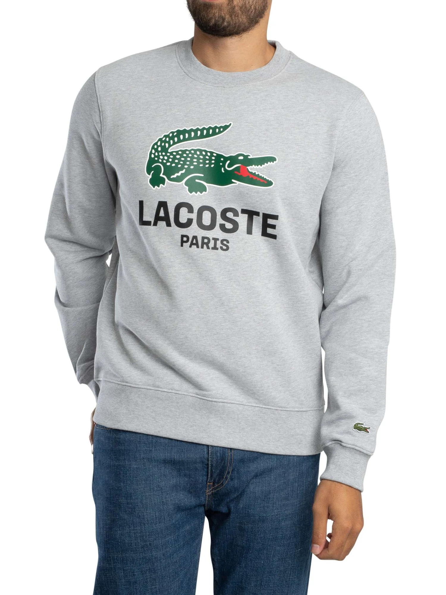 Lacoste Croc Graphic Sweatshirt - Light Grey Lacoste Croc Graphic Sweatshirt - Light Grey -Standout Store 56974b