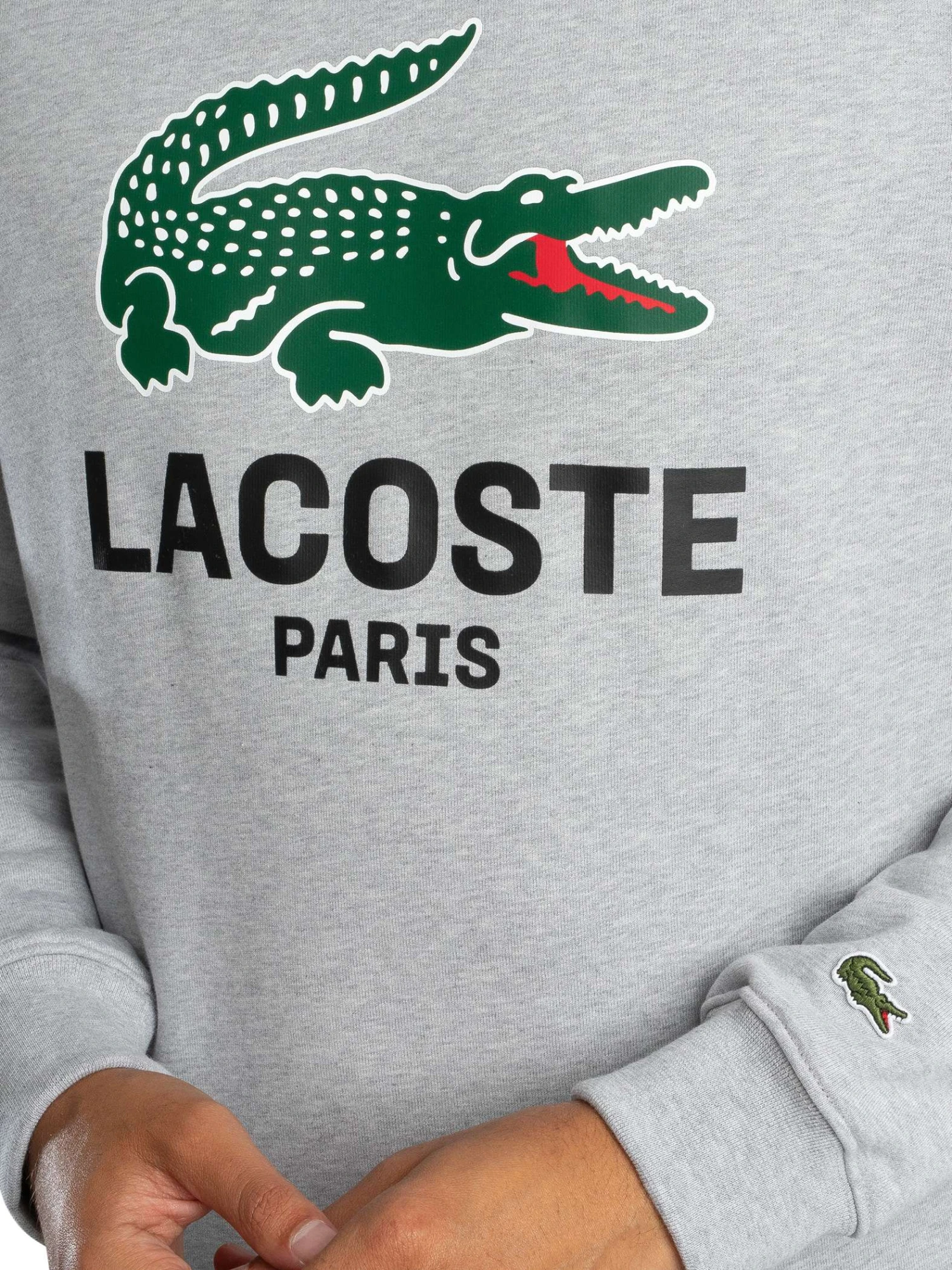 Lacoste Croc Graphic Sweatshirt - Light Grey Lacoste Croc Graphic Sweatshirt - Light Grey -Standout Store 56974d