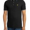 Lyle & Scott Tipped Polo Shirt - Black Ice/Ocean Sky 1 Lyle & Scott Tipped Polo Shirt - Black Ice/Ocean Sky -Standout Store 56999a