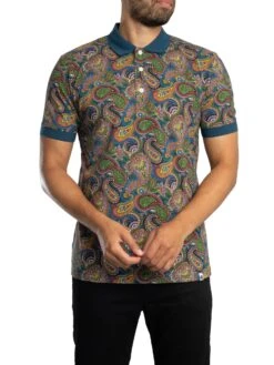Pretty Green House Paisley Polo Shirt - Multi -Standout Store 57024b