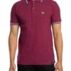 Trojan Three Colour Tipped Pique Polo Shirt - Port 2 Trojan Three Colour Tipped Pique Polo Shirt - Port -Standout Store 57057a