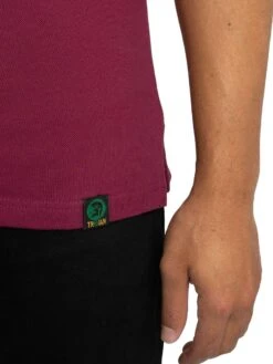 Trojan Three Colour Tipped Pique Polo Shirt - Port -Standout Store 57057e