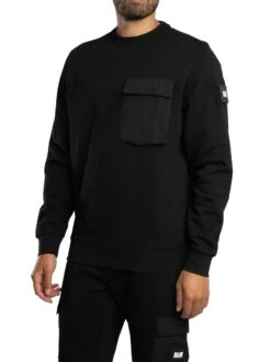 Weekend Offender Neve Pocket Sweatshirt - Black