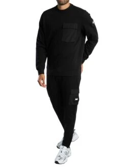 Weekend Offender Neve Pocket Sweatshirt - Black -Standout Store 57093e