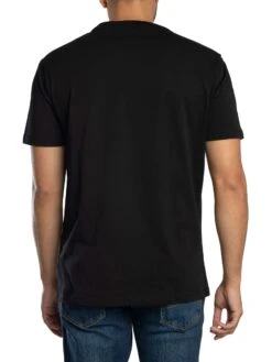 Armani Exchange Diagonal Logo Graphic T-Shirt - Black/Gold -Standout Store 57120c