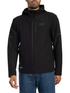 EA7 Ventus 7 Cappuccio Zip Jacket - Black
